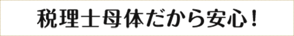 税理士母体だから安心！